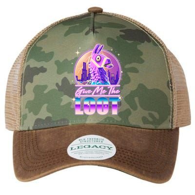 Retro Give Me the Loot Llama Loot Legacy Tie Dye Trucker Hat