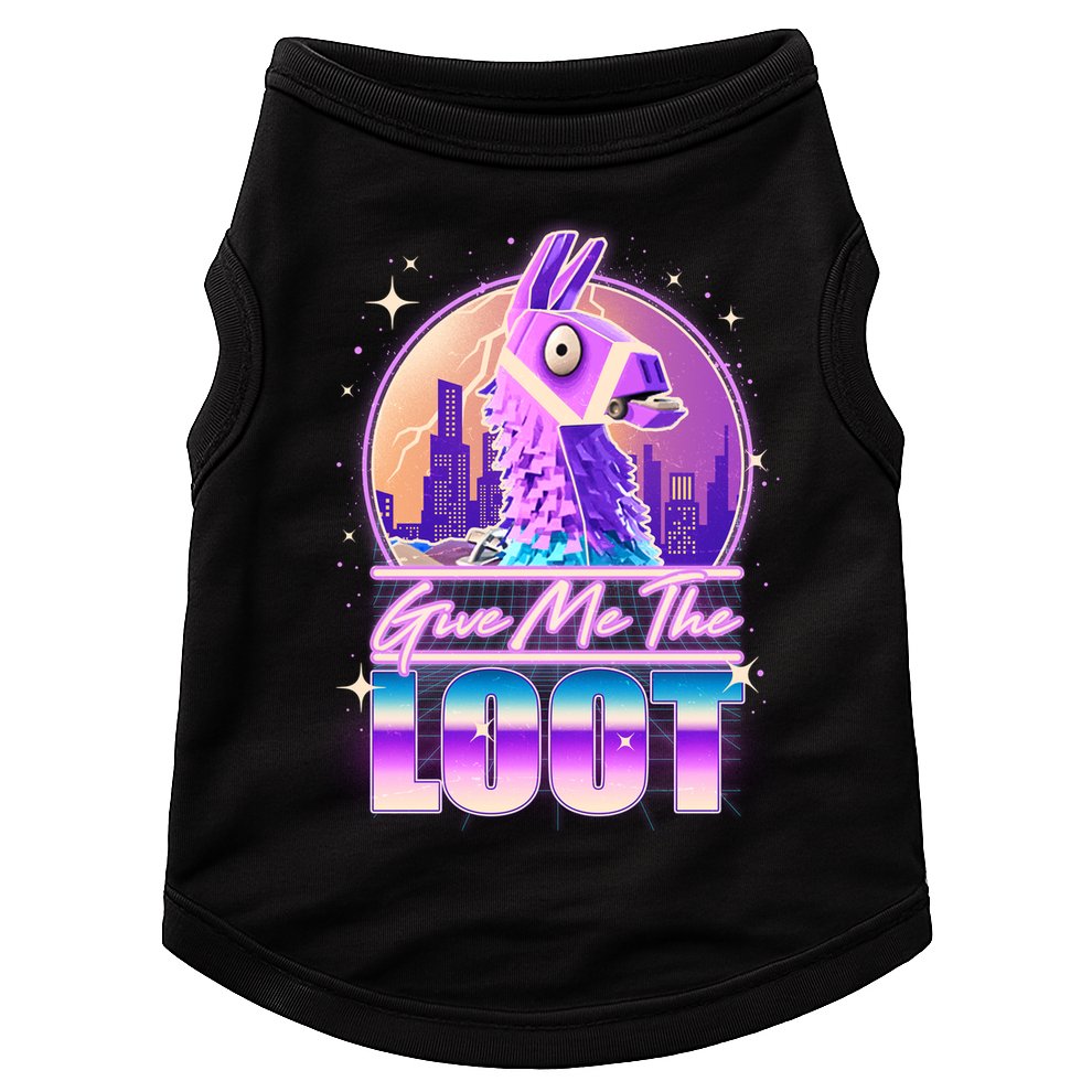 Retro Give Me the Loot Llama Loot Doggie Tank