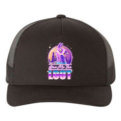 Retro Give Me the Loot Llama Loot Yupoong Adult 5-Panel Trucker Hat