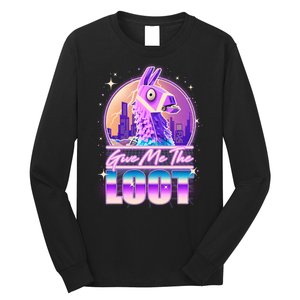 Retro Give Me the Loot Llama Loot Long Sleeve Shirt