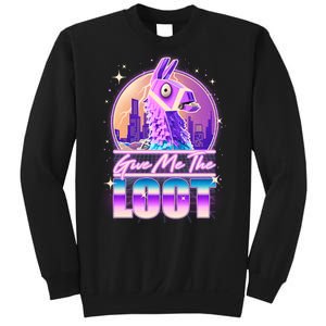 Retro Give Me the Loot Llama Loot Sweatshirt