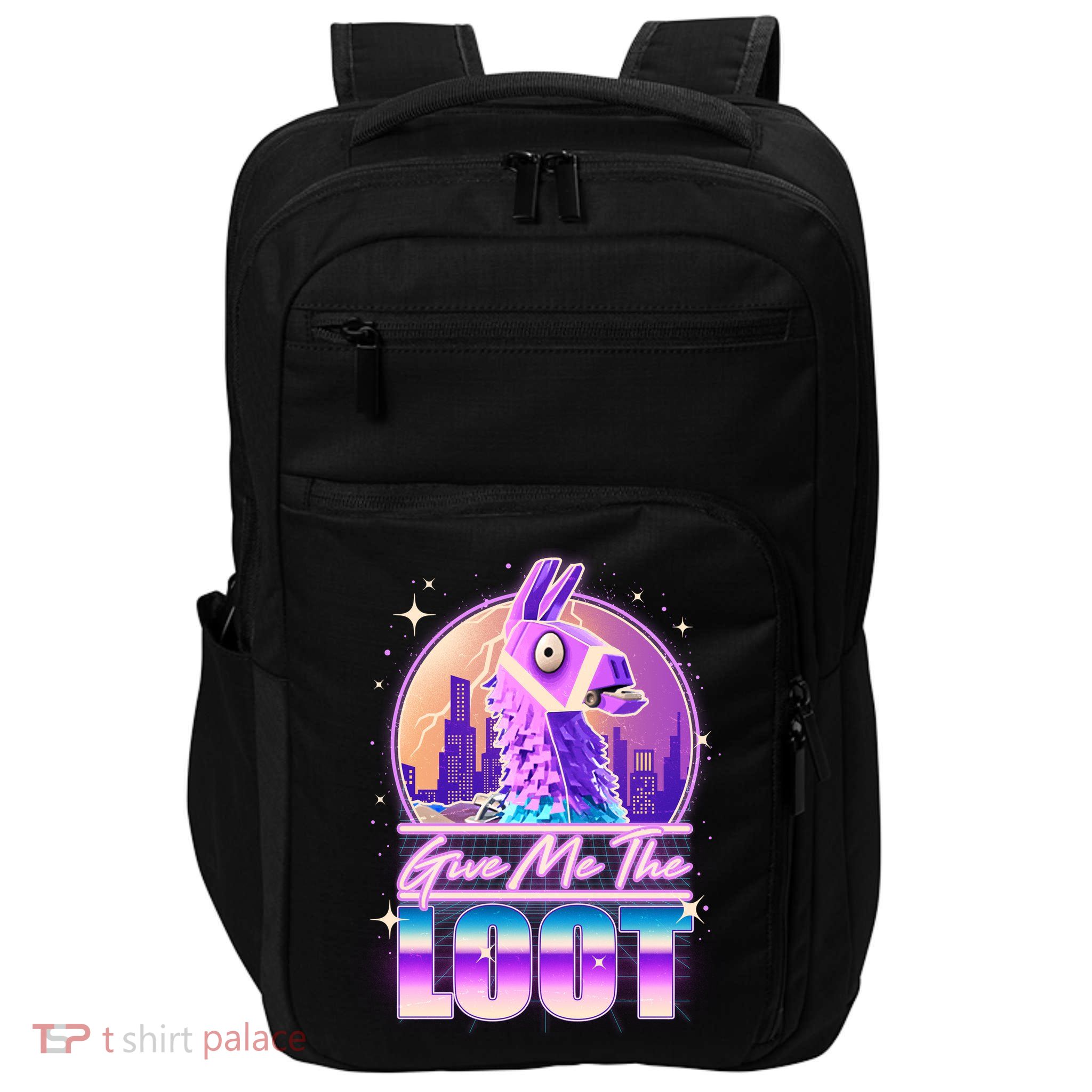 Retro Give Me the Loot Llama Loot Impact Tech Backpack