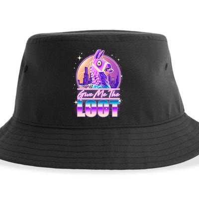 Retro Give Me the Loot Llama Loot Sustainable Bucket Hat