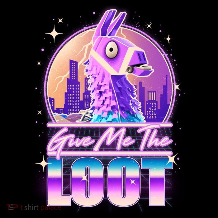 Retro Give Me the Loot Llama Loot 7-Panel Snapback Hat