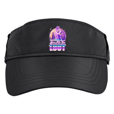 Retro Give Me the Loot Llama Loot Adult Drive Performance Visor
