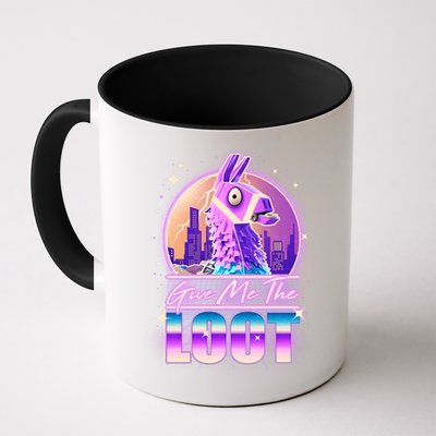 Retro Give Me the Loot Llama Loot Mug