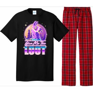 Retro Give Me the Loot Llama Loot Pajama Set