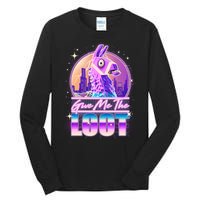 Retro Give Me the Loot Llama Loot Tall Long Sleeve T-Shirt