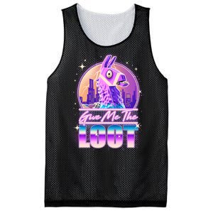 Retro Give Me the Loot Llama Loot Mesh Reversible Basketball Jersey Tank