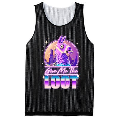Retro Give Me the Loot Llama Loot Mesh Reversible Basketball Jersey Tank