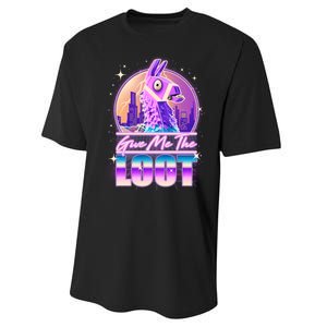 Retro Give Me the Loot Llama Loot Performance Sprint T-Shirt