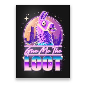 Retro Give Me the Loot Llama Loot Poster