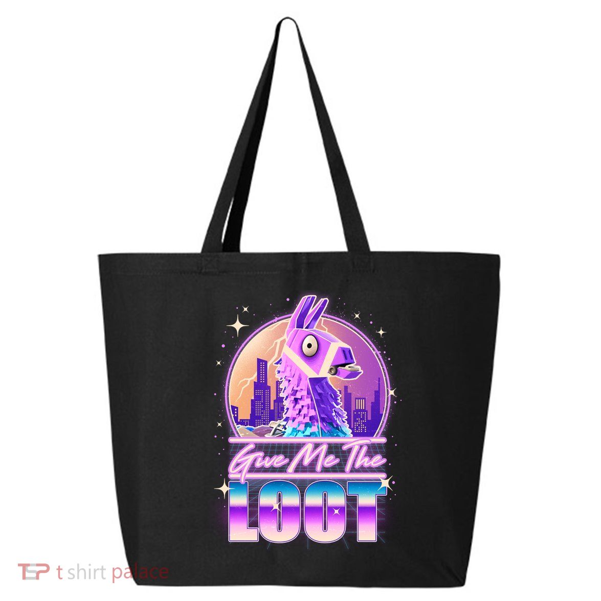 Retro Give Me the Loot Llama Loot 25L Jumbo Tote