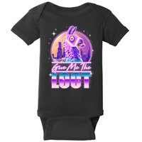 Retro Give Me the Loot Llama Loot Baby Bodysuit