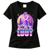 Retro Give Me the Loot Llama Loot Womens T-Shirt