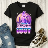 Retro Give Me the Loot Llama Loot Womens T-Shirt