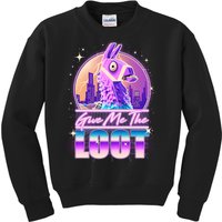 Retro Give Me the Loot Llama Loot Kids Sweatshirt