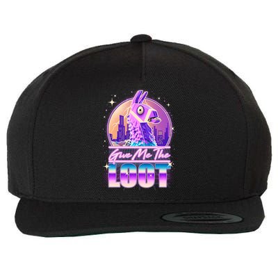 Retro Give Me the Loot Llama Loot Wool Snapback Cap