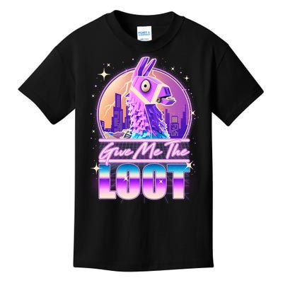 Retro Give Me the Loot Llama Loot Kids T-Shirt