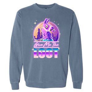 Retro Give Me the Loot Llama Loot Garment-Dyed Sweatshirt