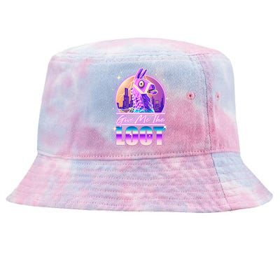 Retro Give Me the Loot Llama Loot Tie-Dyed Bucket Hat