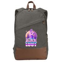 Retro Give Me the Loot Llama Loot Cotton Canvas Backpack