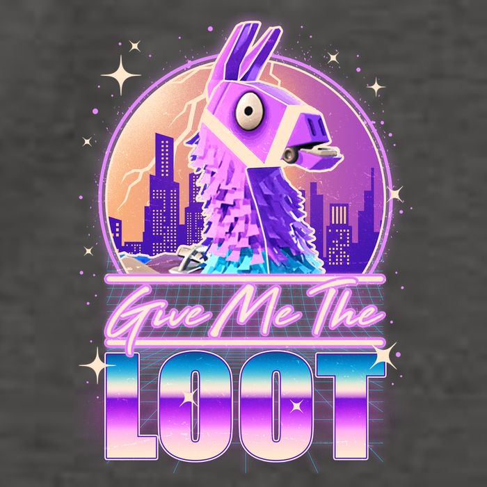 Retro Give Me the Loot Llama Loot Vector Backpack