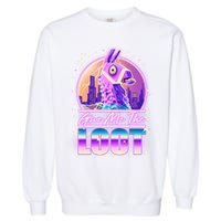 Retro Give Me the Loot Llama Loot Garment-Dyed Sweatshirt