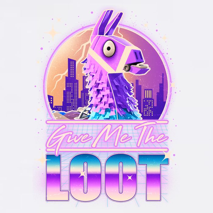Retro Give Me the Loot Llama Loot Garment-Dyed Sweatshirt