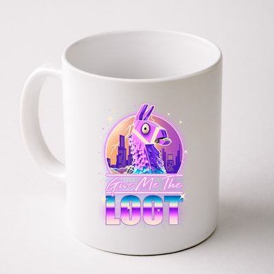 Retro Give Me the Loot Llama Loot Coffee Mug