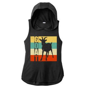 Retro Goat Ladies PosiCharge Tri-Blend Wicking Draft Hoodie Tank