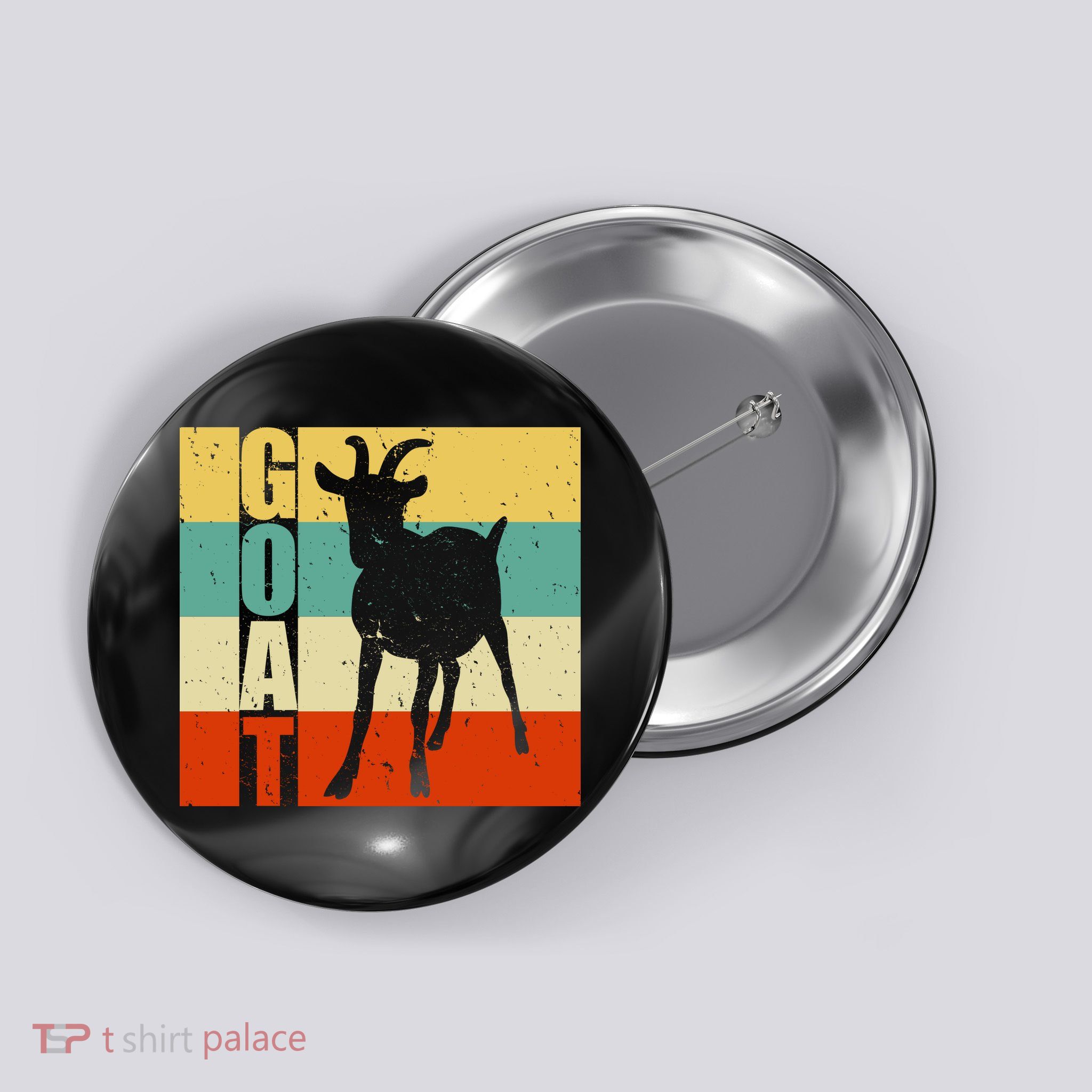 Retro Goat Button