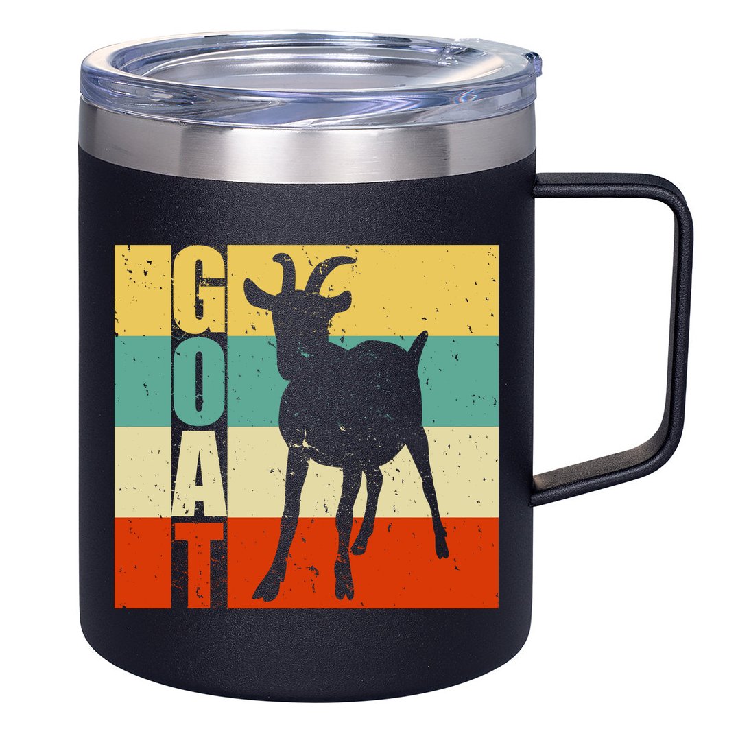 Retro Goat 12oz Stainless Steel Coffee Mug