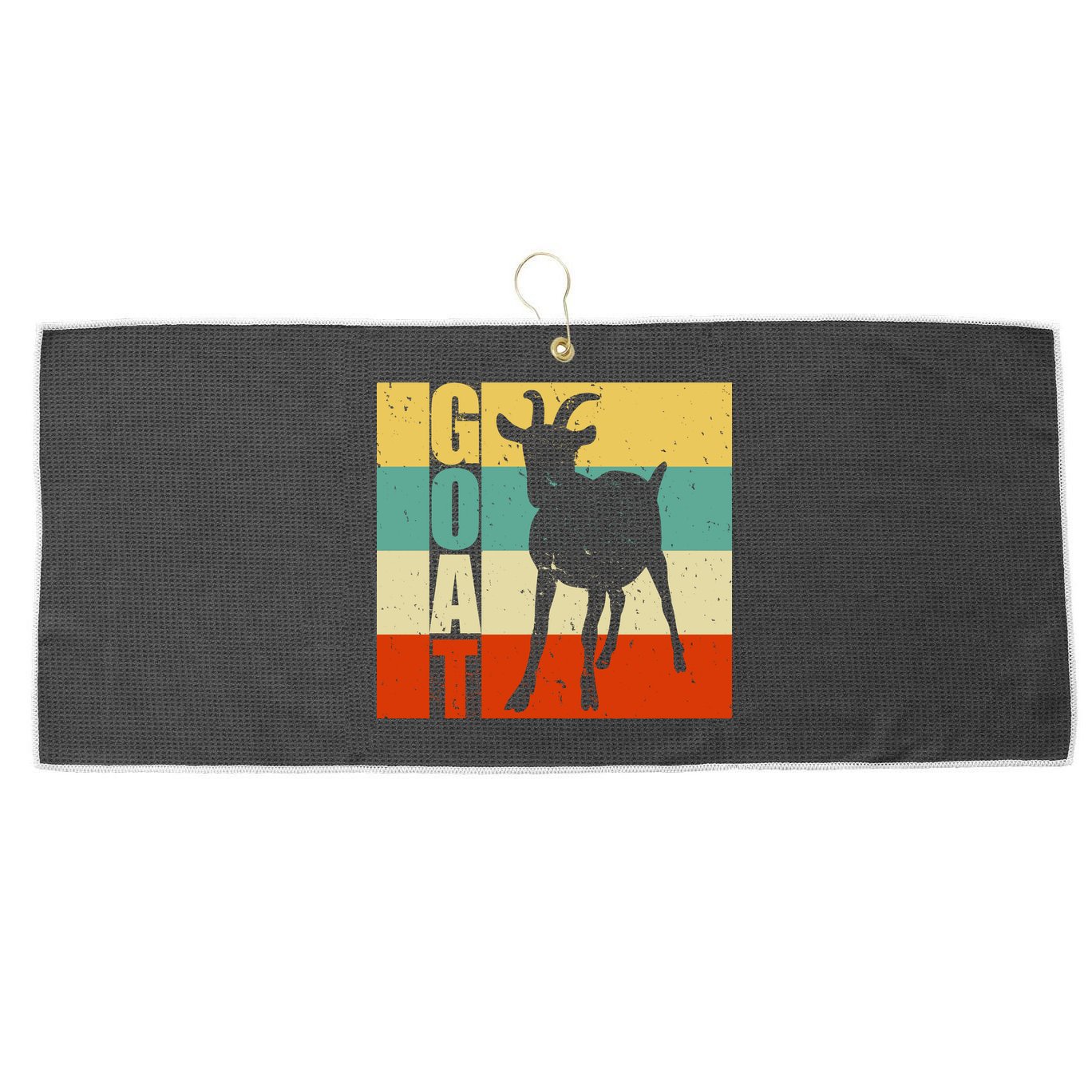 Retro Goat Large Microfiber Waffle Golf Towel