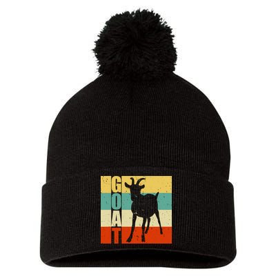 Retro Goat Pom Pom 12in Knit Beanie