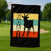 Retro Goat Golf Towel
