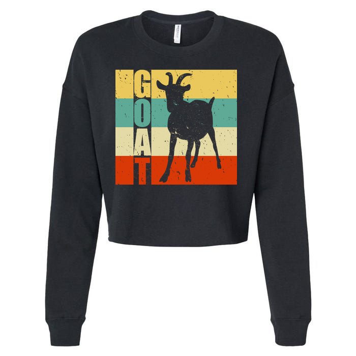 Retro Goat Cropped Pullover Crew