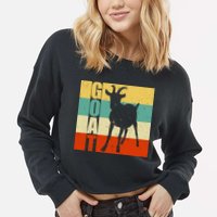 Retro Goat Cropped Pullover Crew