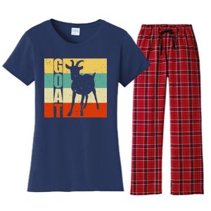 Retro Goat Women's Flannel Pajama Set