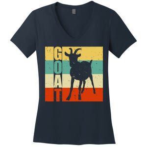 Retro Goat Women's V-Neck T-Shirt