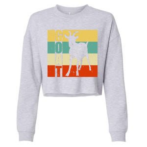 Retro Goat Cropped Pullover Crew