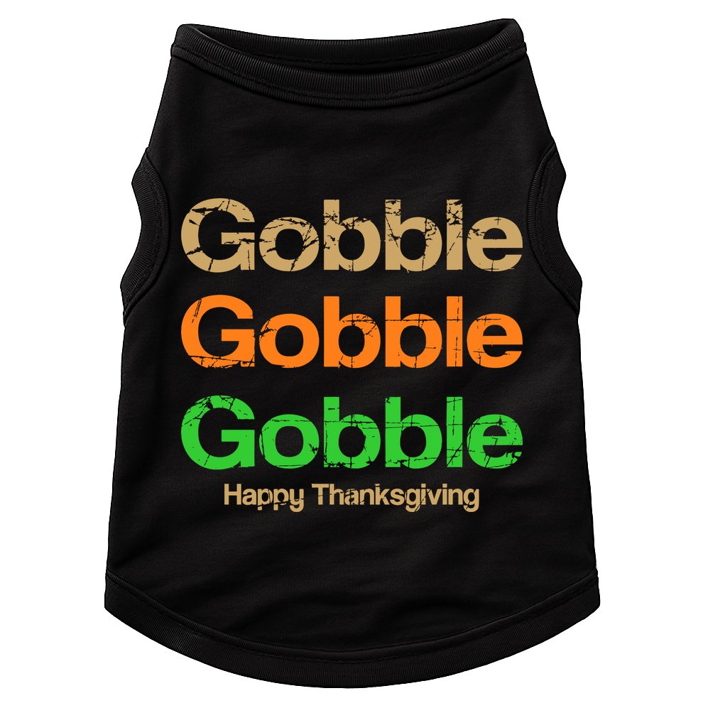 Retro Gobble Funny Thanksgiving Doggie Tank