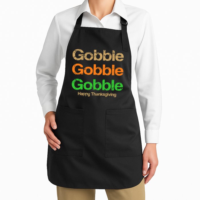 Retro Gobble Funny Thanksgiving Apron