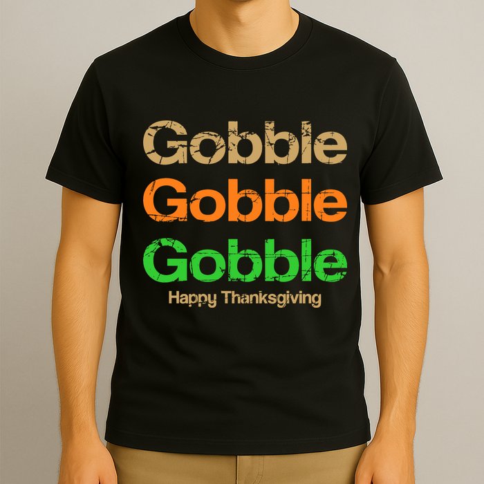 Retro Gobble Funny Thanksgiving T-Shirt