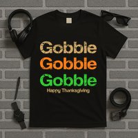 Retro Gobble Funny Thanksgiving T-Shirt