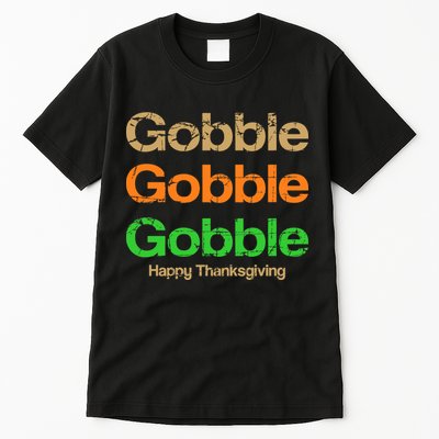 Retro Gobble Funny Thanksgiving Tall T-Shirt