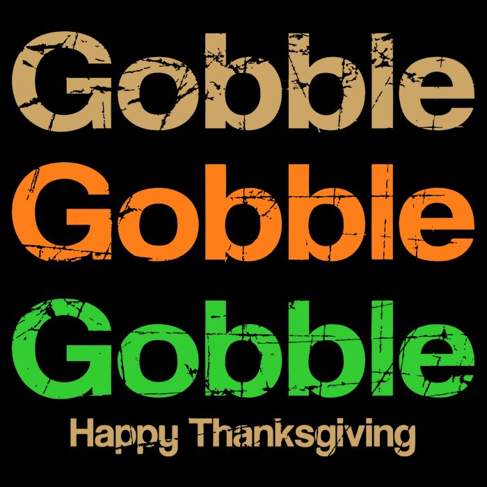 Retro Gobble Funny Thanksgiving Drawstring Bag