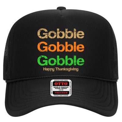Retro Gobble Funny Thanksgiving Trucker Hat