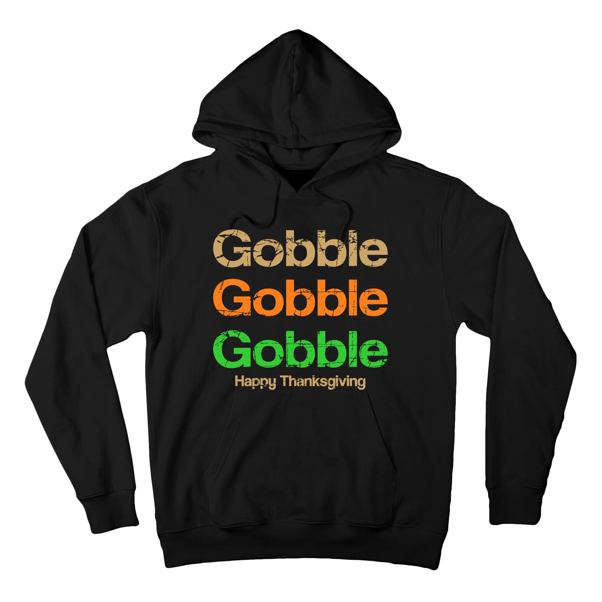 Retro Gobble Funny Thanksgiving Tall Hoodie