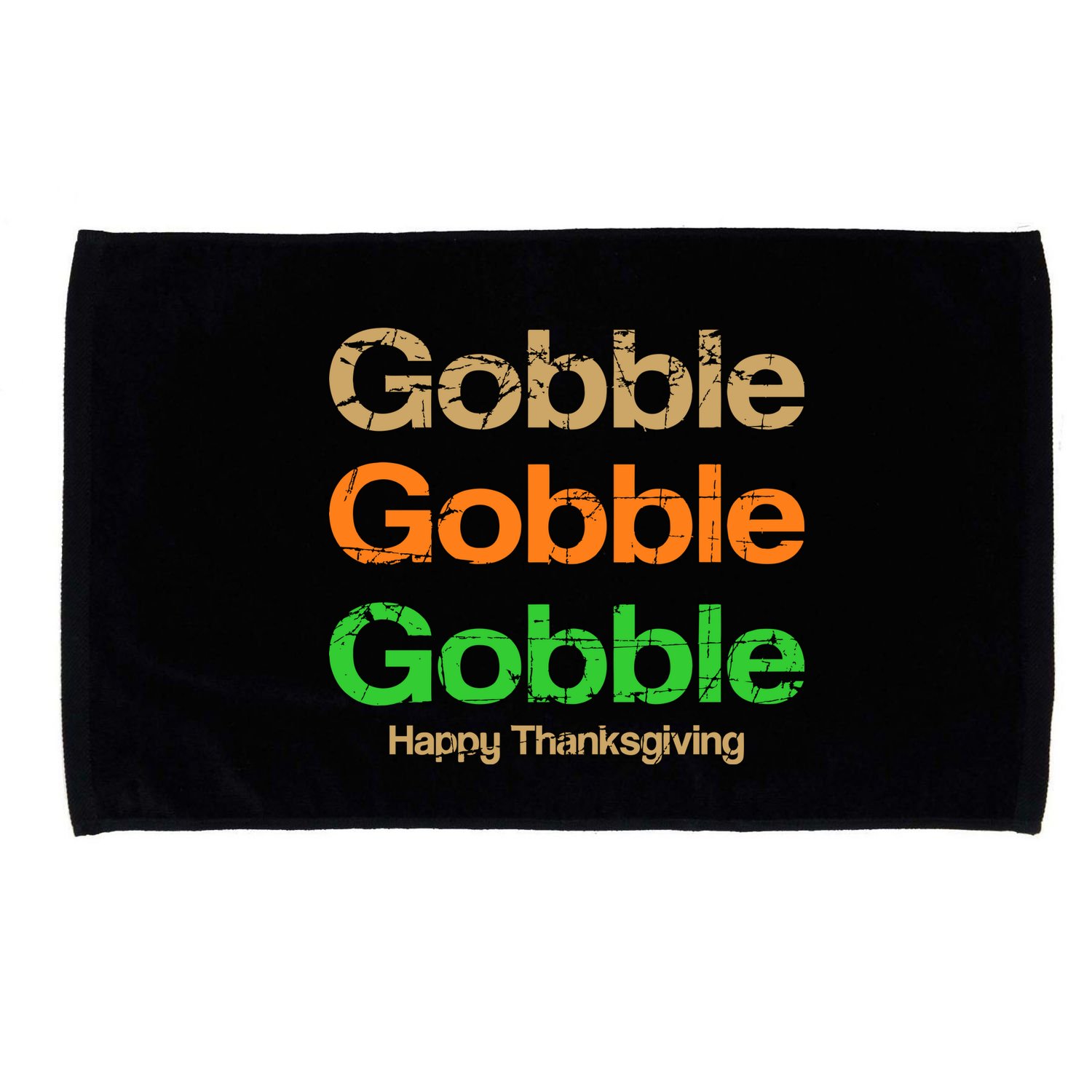 Retro Gobble Funny Thanksgiving Microfiber Hand Towel